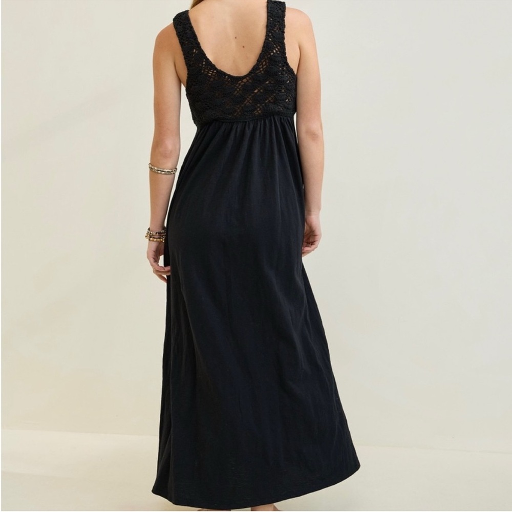 Crochet top black maxi dress Aerie - Picture 2 of 2